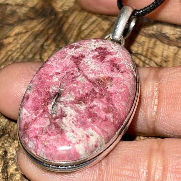 Pink Thulite Pendant 2” - Picture 5 of 15